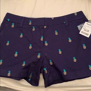 Navy shorts with pineapples